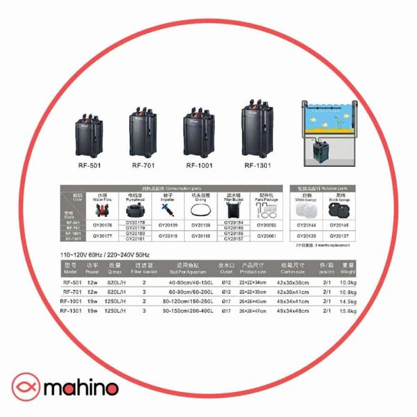 فیلتر سطلی آکواریوم آتمن Atman RF-1301