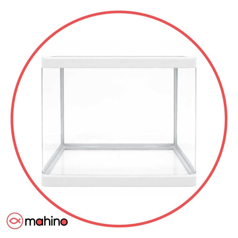 آکواریوم شیشه خم قاب دار درب دار سفید